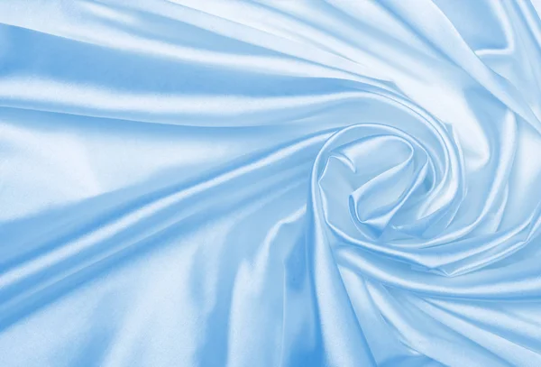 Abstract blue silk fabric background — Stock Photo, Image