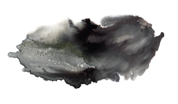 Art Abstract Black Paint Blots Background Alcohol Ink Colors Marble — Stock Photo, Image