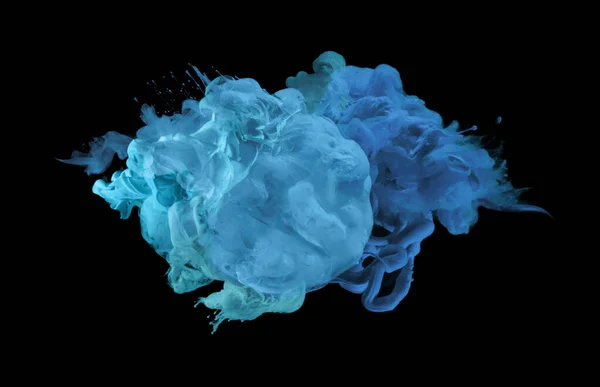 Acrílico Colores Azules Agua Mancha Tinta Fondo Abstracto —  Fotos de Stock