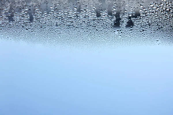 Water Drops Wet Window Glass Abstract Background — Stock Photo, Image