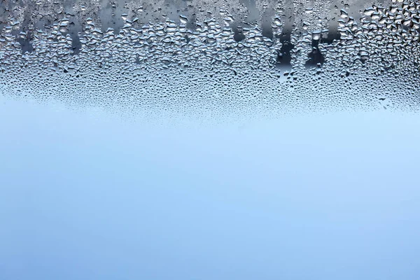 Wasser Tropft Auf Das Nasse Fensterglas Abstrakter Hintergrund — Stockfoto