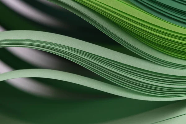 Gradiente Abstrato Onda Cor Verde Fundo Papel Tira Onda Modelo — Fotografia de Stock