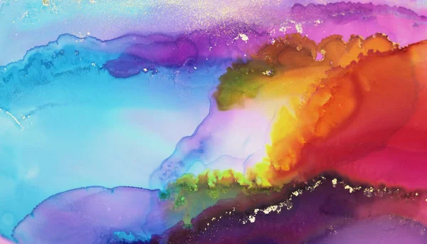 Art Abstract Plamy Farby Tła Kolory Tuszu Alkoholowego Tekstura Marmuru — Zdjęcie stockowe