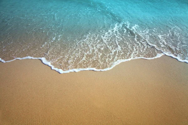Sand Und Meereswelle Strand Natur Hintergrund — Stockfoto