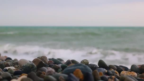 Vlny Pláži Černého Moře Soči — Stock video