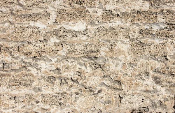 Parte da parede de tijolo cinza velho com gesso, textura — Fotografia de Stock