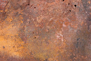 eski kırmızı ve sarı pas, doku ile peeling levha metal
