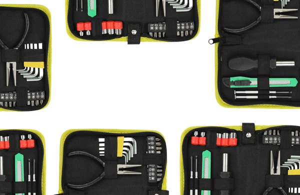 Draagbare Pocket Toolkits Met Set Slotenmaker Tools Voor Thuis Tangen — Stockfoto