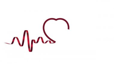 Animasyon Kurdelesi Kalp Hızı. Sağlık ve Uzun Yaşam kavramı.