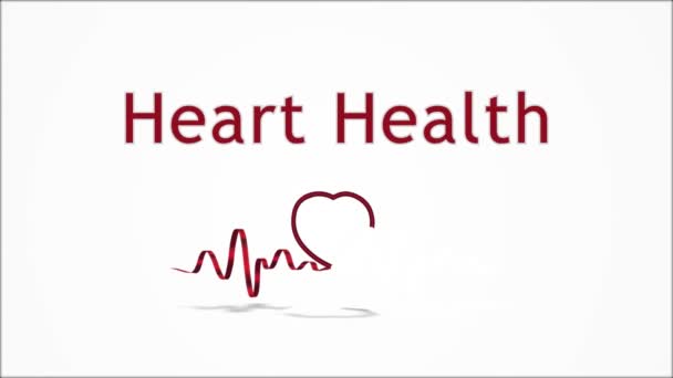 Анімація Частота серцевих скорочень. Концепція здоров'я і довголіття — стокове відео