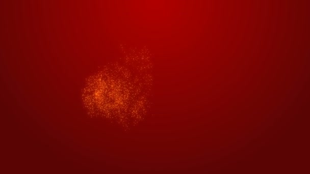 Christmas and Happy New Year Text with Particles and Sparks Concept of Holiday, Fun, Surprise, Family Gatherings, Sales, Discounts, Christmas,New Year, Celebration. — Stock Video