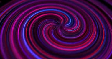 Abstract animation of spirally twisted neon, luminous circle of light, lasers and lines. Background fuchsia color for the holiday and social networks.