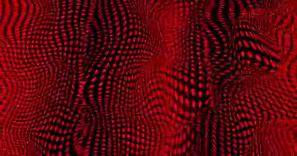 Colorful metallic texture, iridescent holographic foil, wavy wallpaper, fluid ripples, liquid metal surface, esoteric aura spectrum, bright hue colors, trendy design.4k abstract red background. — Stock Video