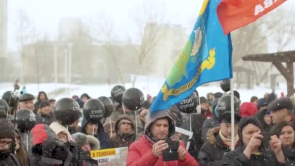 Protestkundgebung in Moskau — Stockvideo