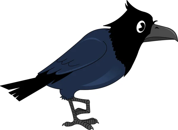 Corbeau icône de style dessin animé — Image vectorielle