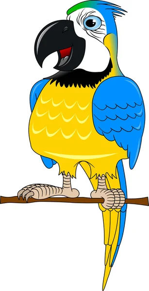 Icona stile cartone animato pappagallo — Vettoriale Stock