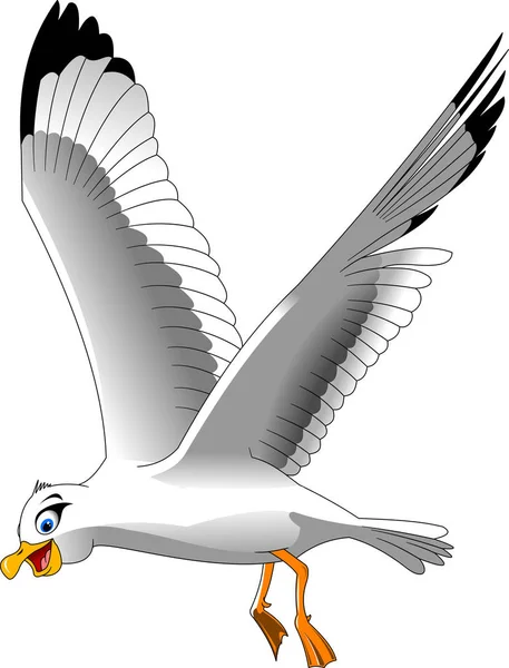 Ilustración de aves de gaviota — Vector de stock