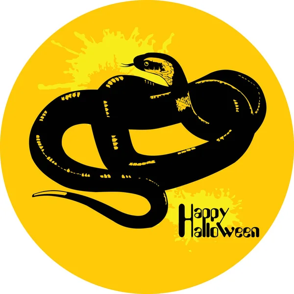 Tarjeta de halloween serpiente — Archivo Imágenes Vectoriales