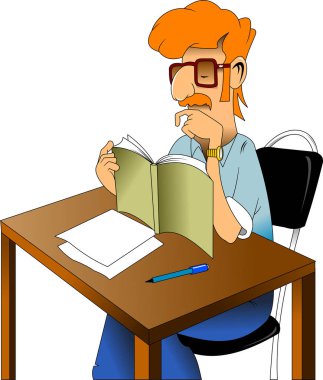 Öğretmen ders kitabı okuma