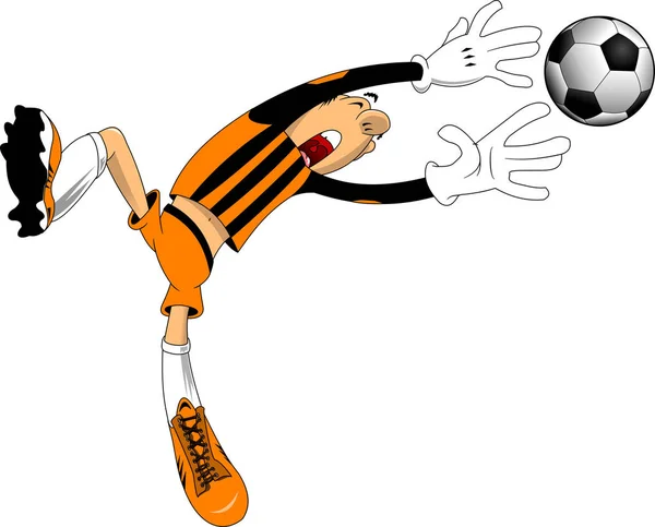Disegno illustrativo del calcio — Vettoriale Stock