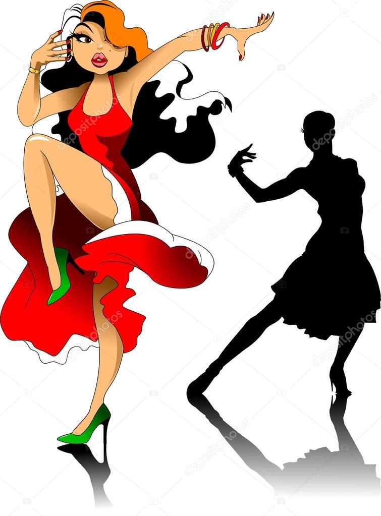 woman dancing tango