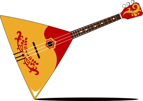 Balalaika Rus Retro Ulusal Geleneksel Müzik Enstrümanı Telli Müzik Aleti — Stok Vektör