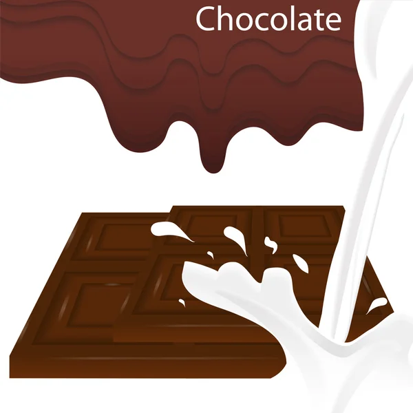 Chocolat au lait, fond. Vecteur — Image vectorielle