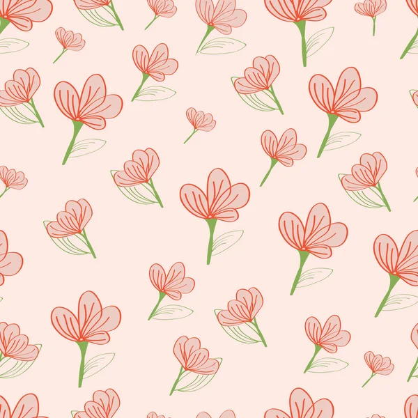 Naadloos bloemenpatroon. vector — Stockvector