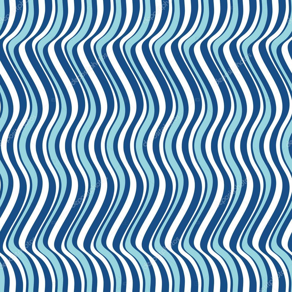 Abstract waves seamless pattern. Vector