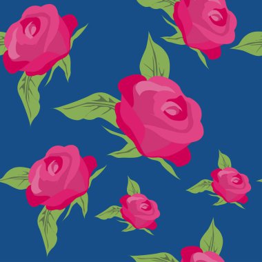 Seamless modeli. Kumaşlar, tekstil, kağıt, duvar kağıdı, web sayfaları, düğün davetiyeleri Güllü arka plan. Çiçek süsleme. Vektör