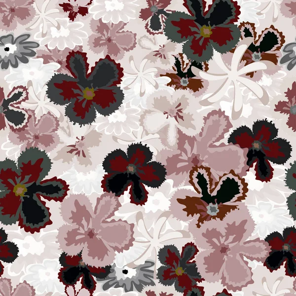 Patrón floral sin costuras. vector — Archivo Imágenes Vectoriales