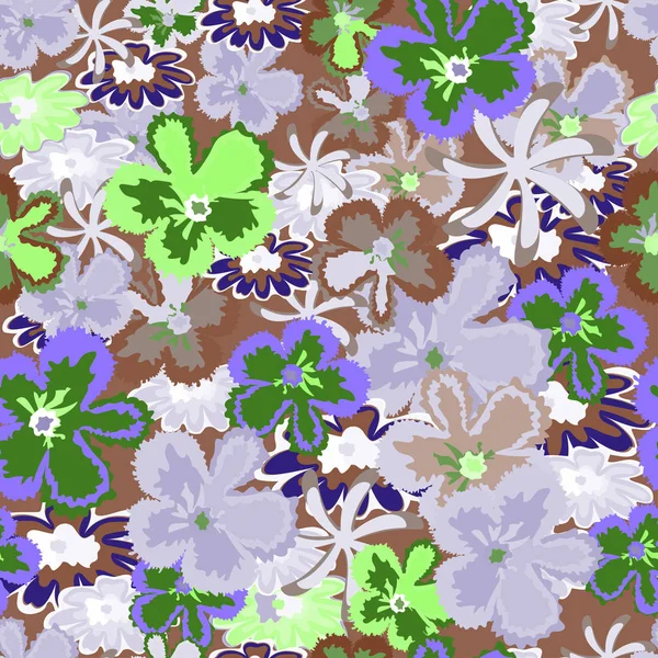 Nahtloses Blumenmuster. Hintergrund für Stoffe, Textilien, Papier, Tapeten, Webseiten, Hochzeitseinladungen. Vektor — Stockvektor