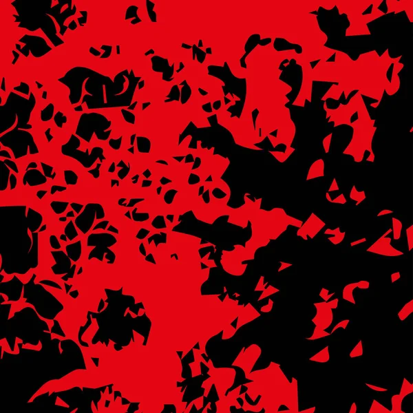 Abstracte bloed beeld. Splatter in rode inktkleur op zwarte achtergrond. Vector — Stockvector