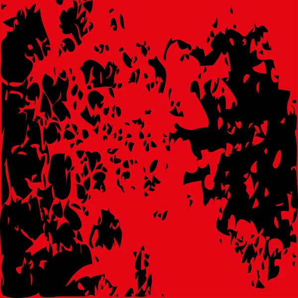 Abstracte bloed beeld. Splatter in rode inktkleur op zwarte achtergrond. Vector — Stockvector