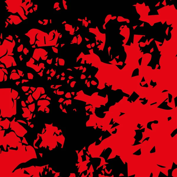 Abstracte bloed beeld. Splatter in rode inktkleur op zwarte achtergrond. Vector — Stockvector