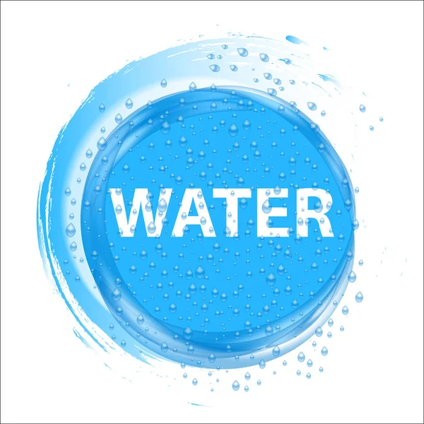 Water achtergrond splash cirkel. Vector — Stockvector