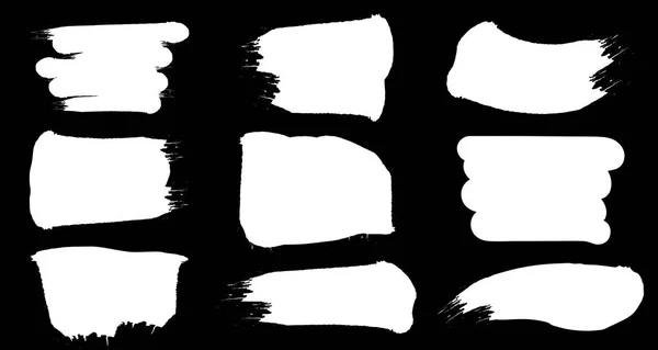 Manchas de pincel. Conjunto de manchas grunge de forma abstracta. Vector — Archivo Imágenes Vectoriales
