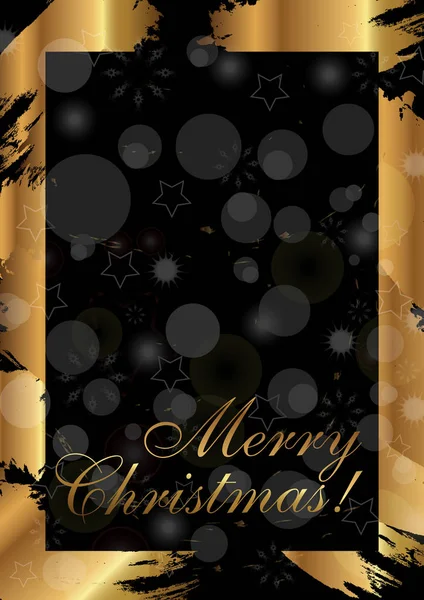 Merry Christmas verticale gouden achtergrond. Vector — Stockvector
