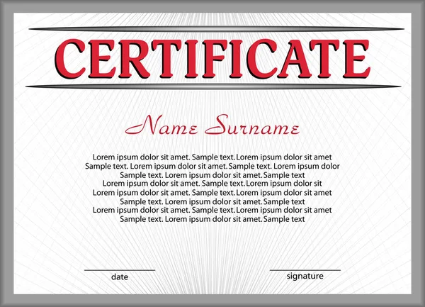 Sjabloon certificaat of diploma. Vector — Stockvector