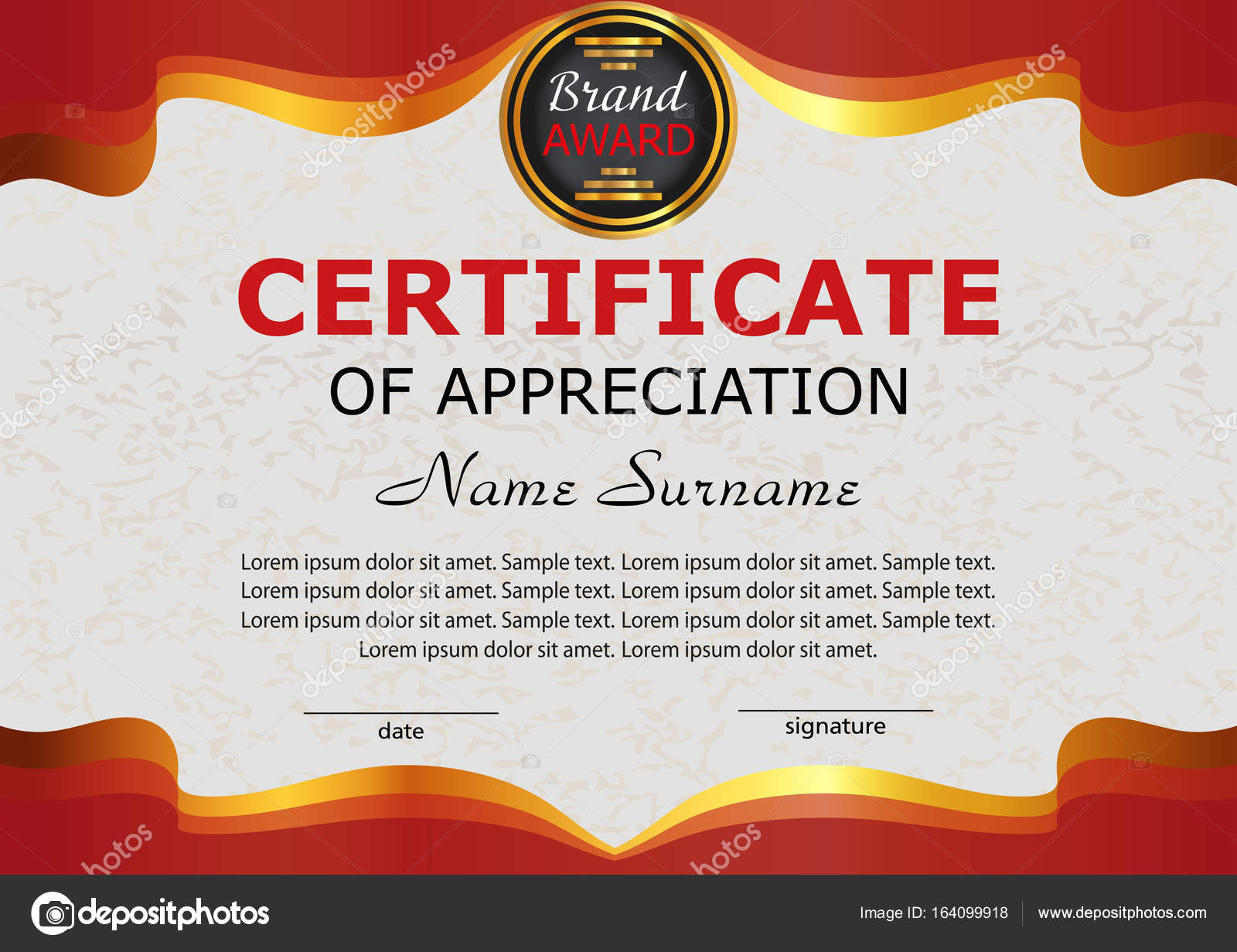 certificate appreciation elegant red template reward winning the