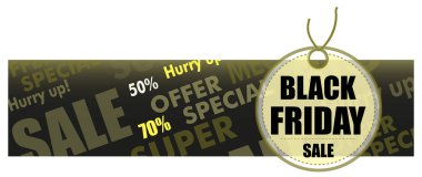 Afiş Black Friday Satılık. Şablon tasarım. Vektör