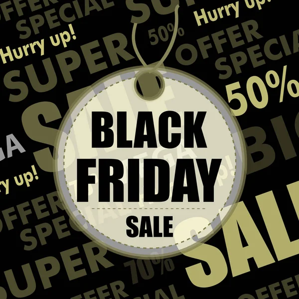 Siyah Cuma satış tasarım posteri veya başlığı. Vektör 