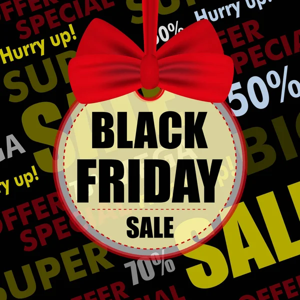 Siyah Cuma satış tasarım posteri veya başlığı. Vektör 