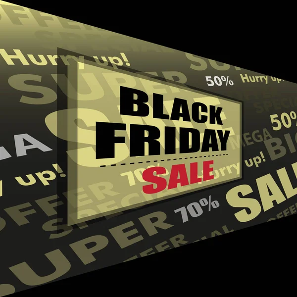 Siyah Cuma satış tasarım posteri veya başlığı. Vektör