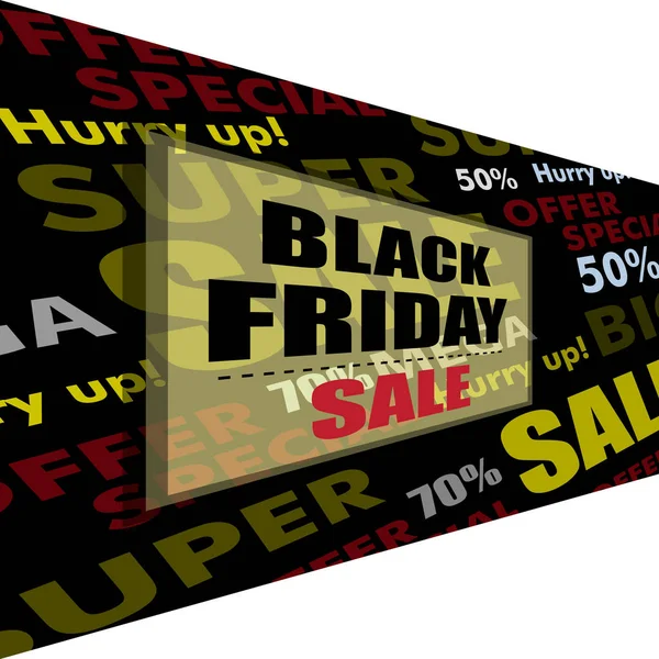 Siyah Cuma satış tasarım posteri veya başlığı. Vektör