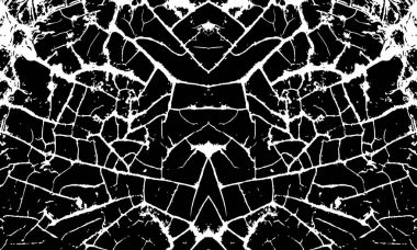 Siyah doku çatlama. Grunge yatay arka plan. Desen çatlaklar. Vektör