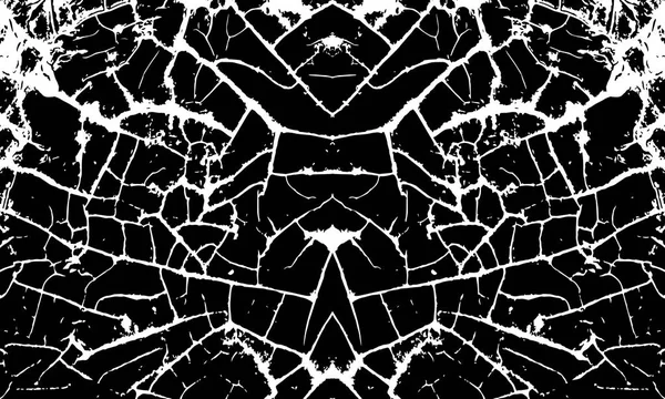 Siyah doku çatlama. Grunge yatay arka plan. Desen çatlaklar. Vektör