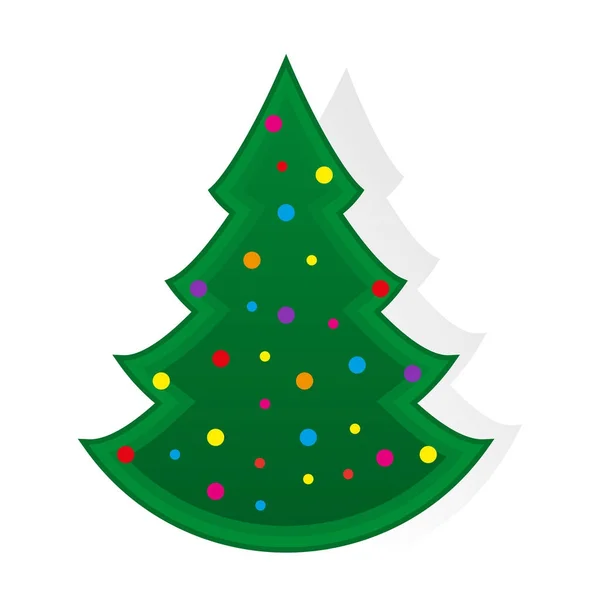 装饰圣诞树。圣诞节和新年装饰的元素。矢量 — 图库矢量图片
