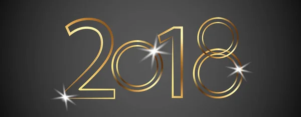 2018 goldenes Zeichen. Neujahr. Elemente für Design. Vektor — Stockvektor