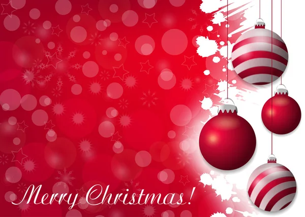 明亮的红色圣诞背景与红色小。装饰元素为假日设计。矢量 — 图库矢量图片